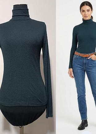 Водолазка тёмно синего цвета f&f  uk10 eur 38 содержит шерсть