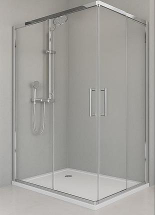 Душевая кабина aquanil unimar 110×80×190 см, прямоугольная, прозрачное стекло, хромированный профиль