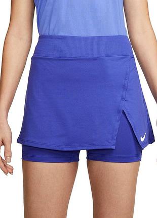 Шорти-спідниця з треками nike tennis 🎾 dri-fit розмір л dh9779-430