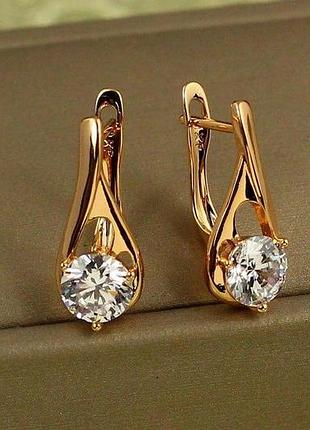 Серьги xuping jewelry бриф 1,9 см золотистые love-shopping