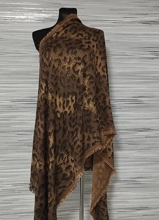 Великий палантин леопардовий принт