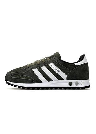 Чоловічі кросівки adidas la trainer dark khaki white