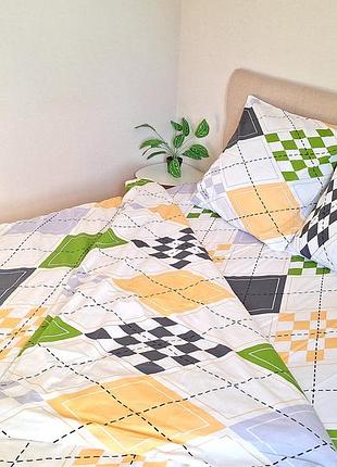 Комплект постельного белья сатин №с12 полуторный на кнопках