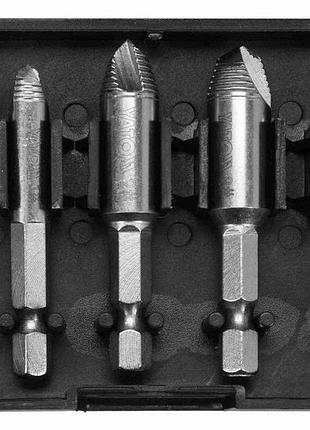 Набор экстракторов yato : hex 1/4", hss 4241, для удаления взломанных винтов 5 шт [40]