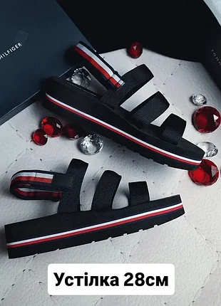 Tommy hilfiger оригінал чорні сандалії на платформі
