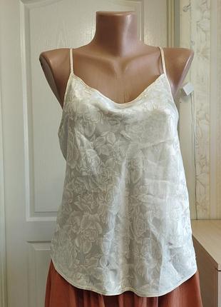 Винтажная пижамная атласная майка, h&amp;m, m/38