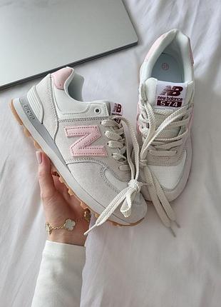 New balance 574 grey pink
