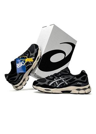 Мужские кроссовки asics gel-nyc black grey beige
