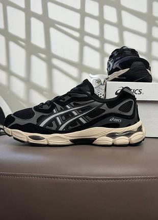 Мужские кроссовки asics gel-nyc black grey beige