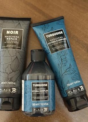 Набір для волосся black professional line шампунь + маска відновлення та зволоження