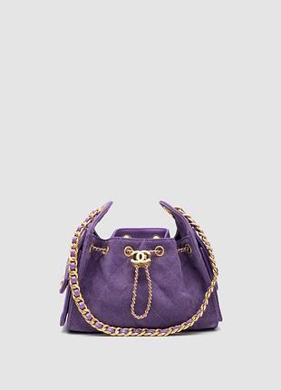 Сумка шанел 25 mini handbag suede purple