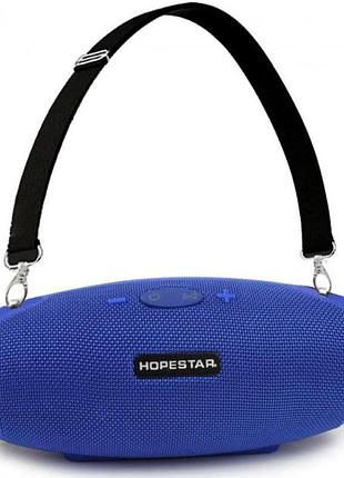 Беспроводная портативная bluetooth колонка hopestar h26 синяя