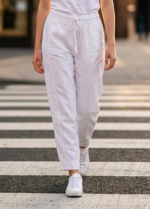 Джинсовые белые брюки бананы zara летние белые широкие брюки на резинке