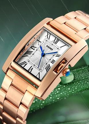 Часы skmei 1284rg rose gold | наручные женские часы в розовом золоте с браслетом