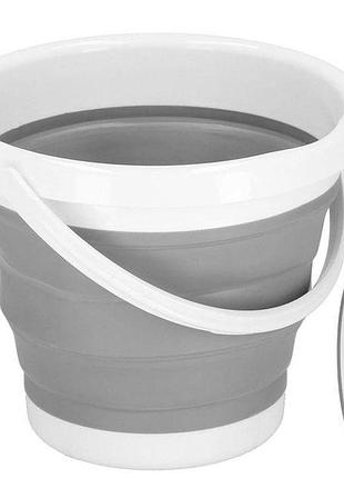 Відро туристичне collapsible bucket 1981 на 10 літрів 33х25см туристичне складне в похід