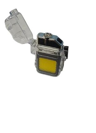 Запальничка акумуляторна спіральна від usb 2в1 + кишеньковий led-ліхтарик 9258