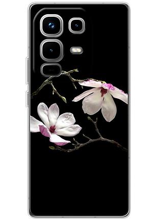 Чехол силиконовый с картинкой на infinix note 50 (цветок, монголия)