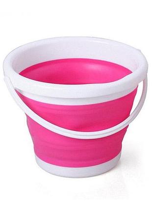 Відро туристичне collapsible bucket 1981 на 10 літрів 33х25см туристичне складне в похід
