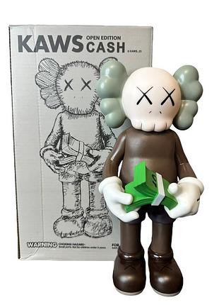 Статуэтка kaws dollar brown 30 см фигурка для интерьера dollar коллекционная игрушка кавс доллар коричневая