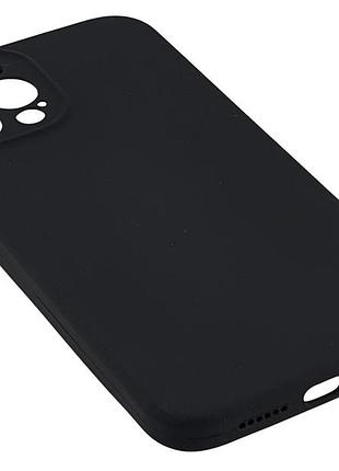 Чехол silicone case box для apple iphone 12 pro max бампер soft touch с микрофиброй черный (без лого) 2