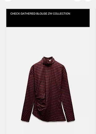 Сорочка  блуза zara у клітинку, s