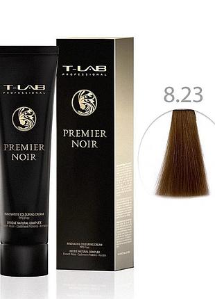 Крем-краска для волос t-lab professional premier noir colouring cream 8.23 светлый блондин перламутрово-золотистый