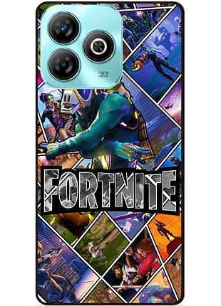 Чехол силиконовый бампер для zte blade a75 с картинкой фортнайт fortnite