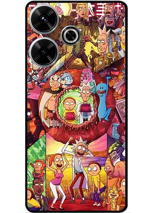 Силиконовый чехол бампер для zte blade a75 с картинкой rick and morty рик и морти