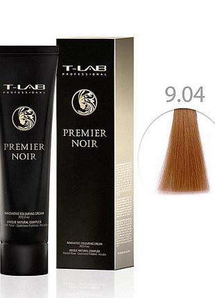 Крем-краска для волос t-lab professional premier noir colouring cream 9.04 очень светлый блондин натурально-медный