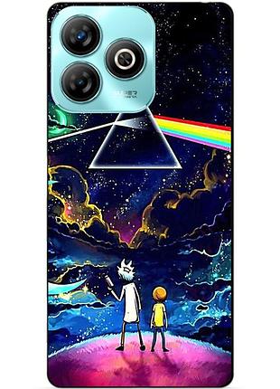 Чехол силиконовый бампер для zte blade a75 с рисунком рик и морти rick and morty