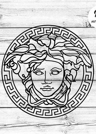 Наклейка на авто oracal логотип versace 40х40 см, чорний