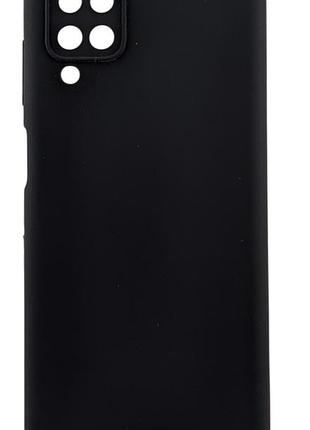 Чехол silicone cover для samsung galaxy m12/ m127 бампер с микрофиброй черный