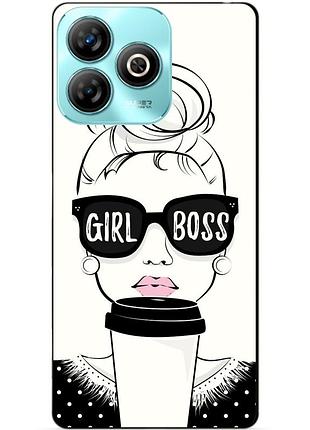 Силіконовий чохол бампер для zte blade a75 з малюнком girl boss
