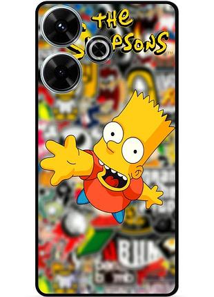 Чехол силиконовый бампер для zte blade a75 с рисунком симпсоны simpsons бард