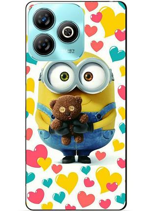 Чехол силиконовый бампер для zte blade a75 с рисунком миньон боб minion
