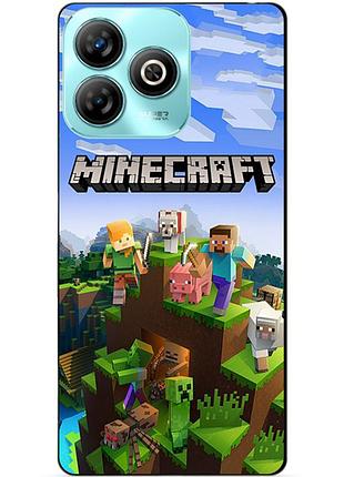 Силіконовий чохол бампер для zte blade a75 з малюнком minecraft майнкрафт