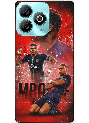 Чехол силиконовый бампер для zte blade a75 с рисунком мбаппе psg mbappe