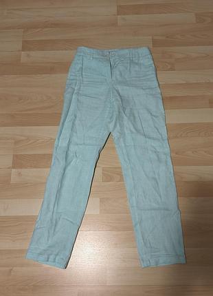 Лляні штани gerry weber chino / м’ятні / натуральний льон