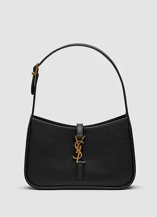 Сумка hobo le 5 a 7 saint leather shoulder laurent bag in black