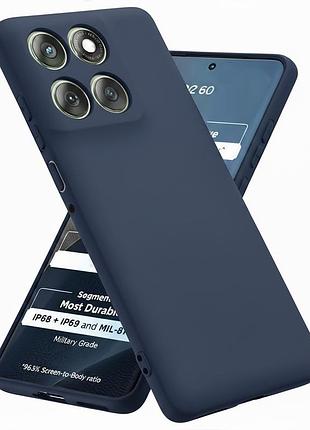 Чехол fiji full soft premium для motorola edge 60 fusion противоударный бампер с микрофиброй dark blue