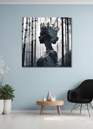 Картина на стекле novellaprint "королева леса" 70х70см (574.2)