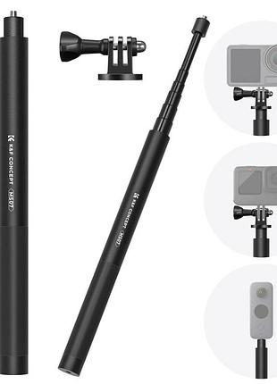 Розсувний штатив - селфі палиця k&f concept ms07 для камери insta360, gopro, dji action з адаптером gopro 153см (kf09.132)