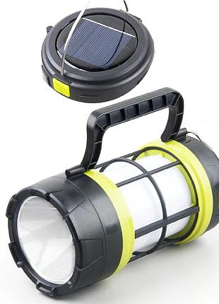 Фонарь на солнечной батарее led f-910, с powerbank | maxisvit