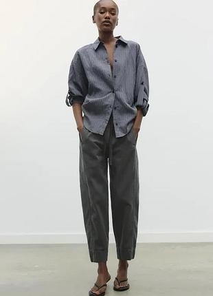 Стильні сірі брюки zara р. м