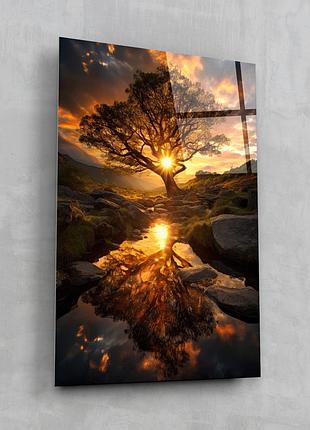 Картина на стекле novellaprint "солнечное древо" 50х75см (340.2)