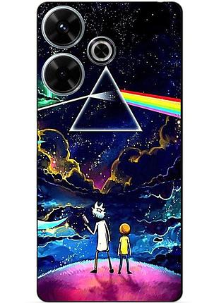 Силиконовый бампер чехол для zte blade a75 с рисунком рик и морти rick and morty