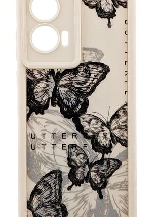 Чехол shock case print для motorola edge 50 fusion бампер силиконовый с рисунком бабочки
