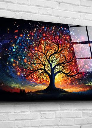 Картина на стекле "сияние дерева" 120х80см (206.4)