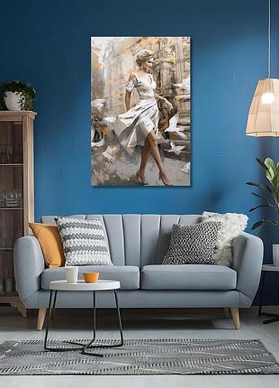 Картина на склі novellaprint "дама в місті" 60х90см (559.3)