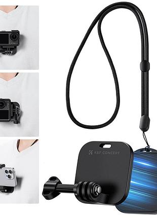 Магнітне нагрудне кріплення k&f concept для смартфонів та екшн-камер gopro, dji osmo action, insta360 та ін (kf31.116)
